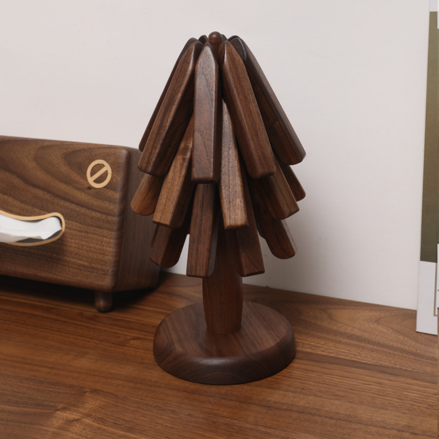 Walnut Wood Tree Coaster - Beanowa