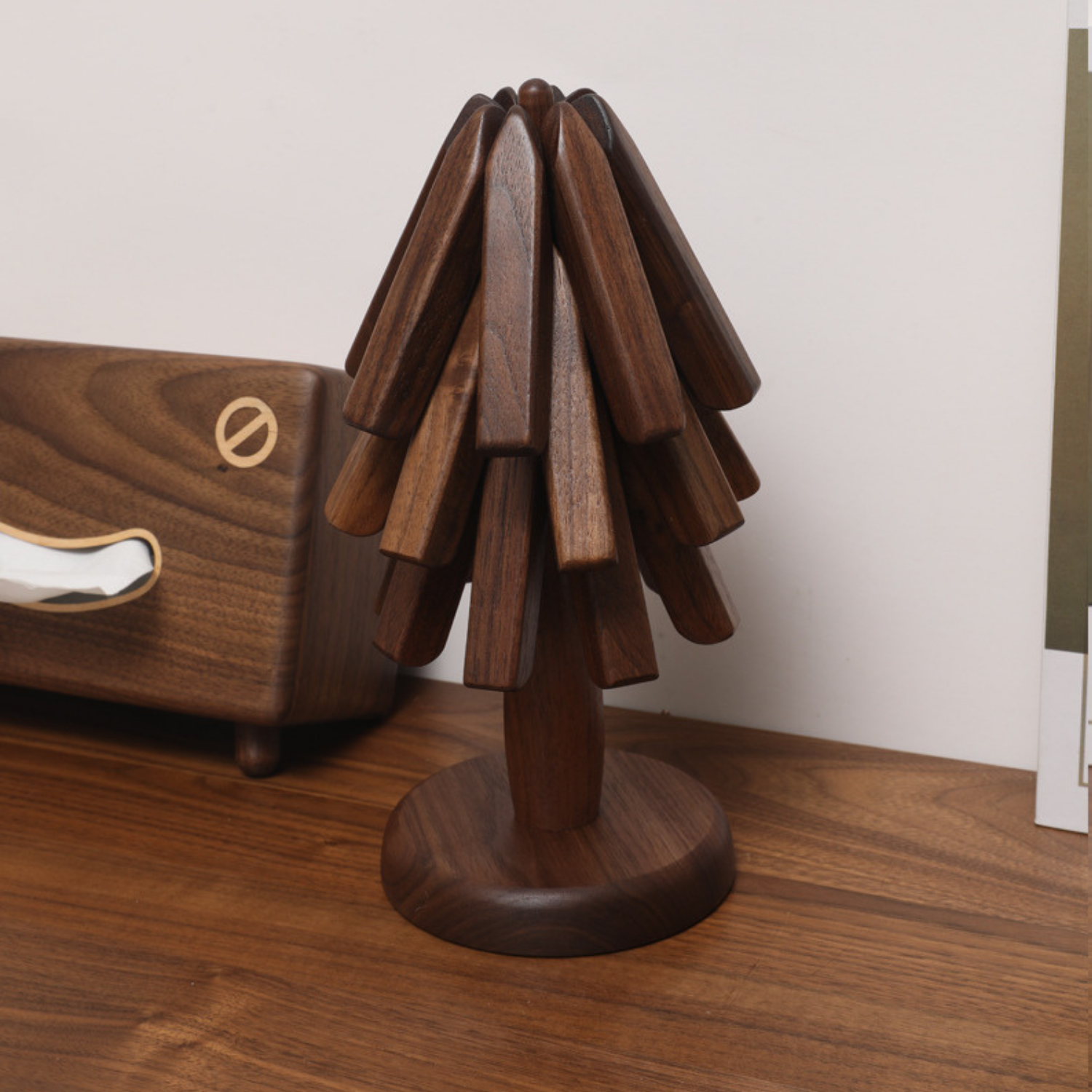 Walnut Wood Tree Coaster - Beanowa