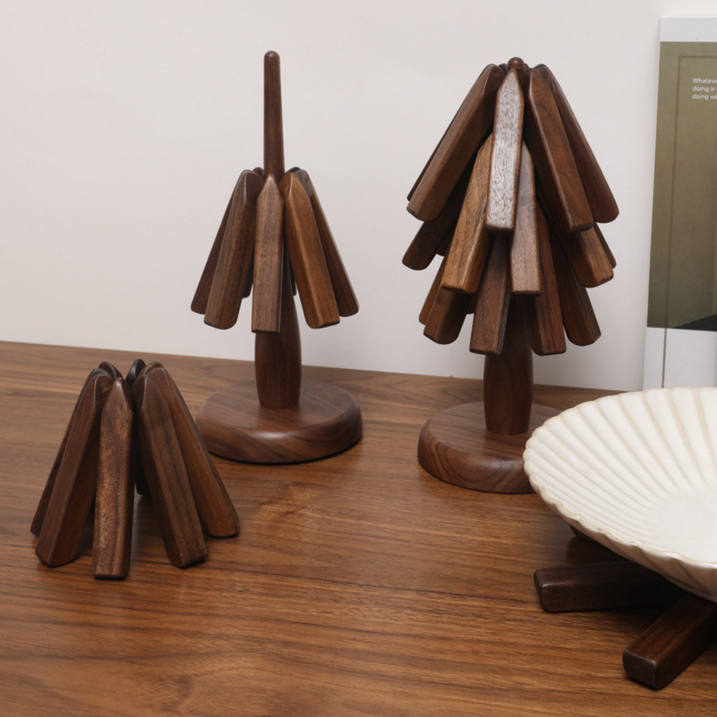 Walnut Wood Tree Coaster - Beanowa