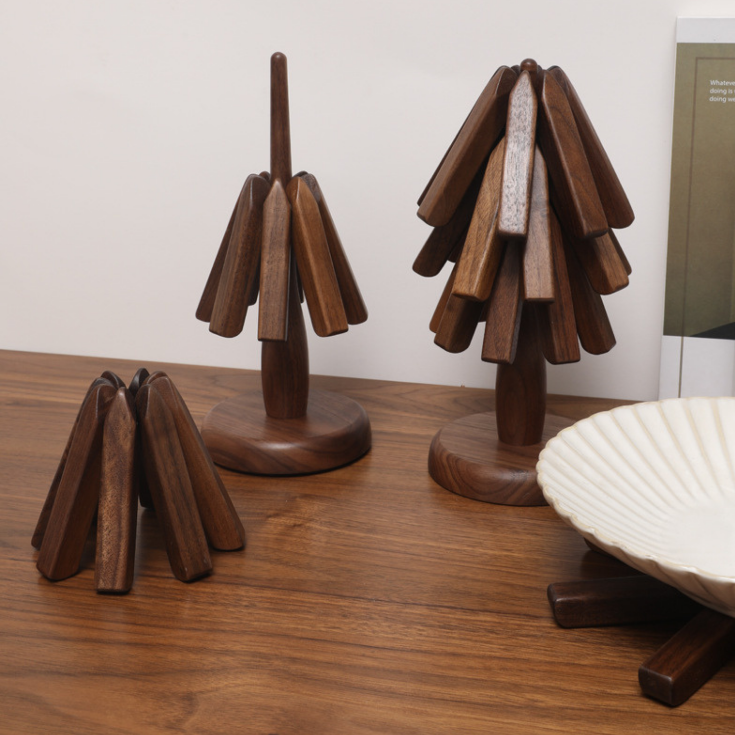 Walnut Wood Tree Coaster - Beanowa