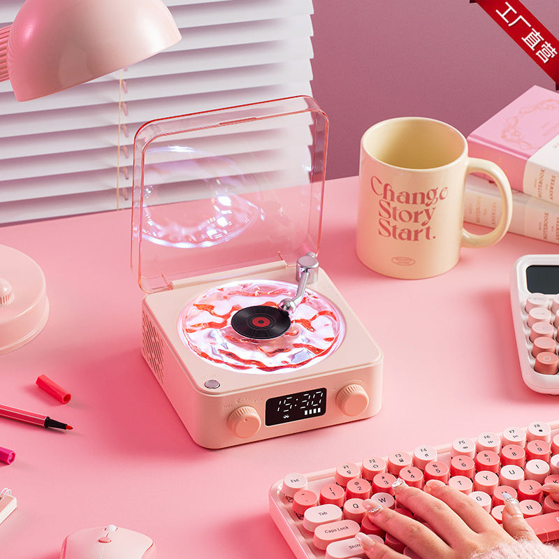 Retro Bluetooth Speakers with ambient lights projector