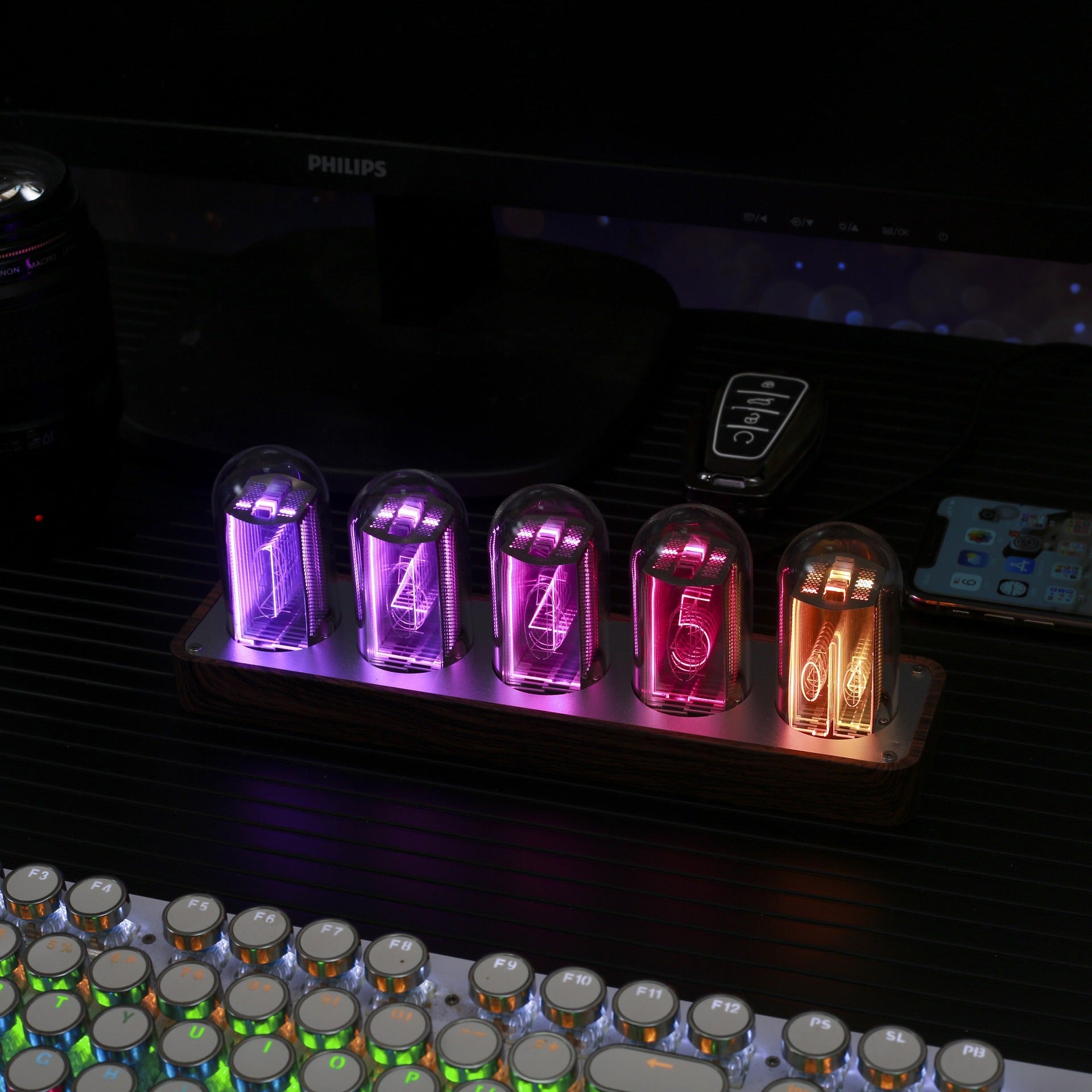 Nixie LED Tube Clock, With RGB | 5 Tube versions - Beanowa