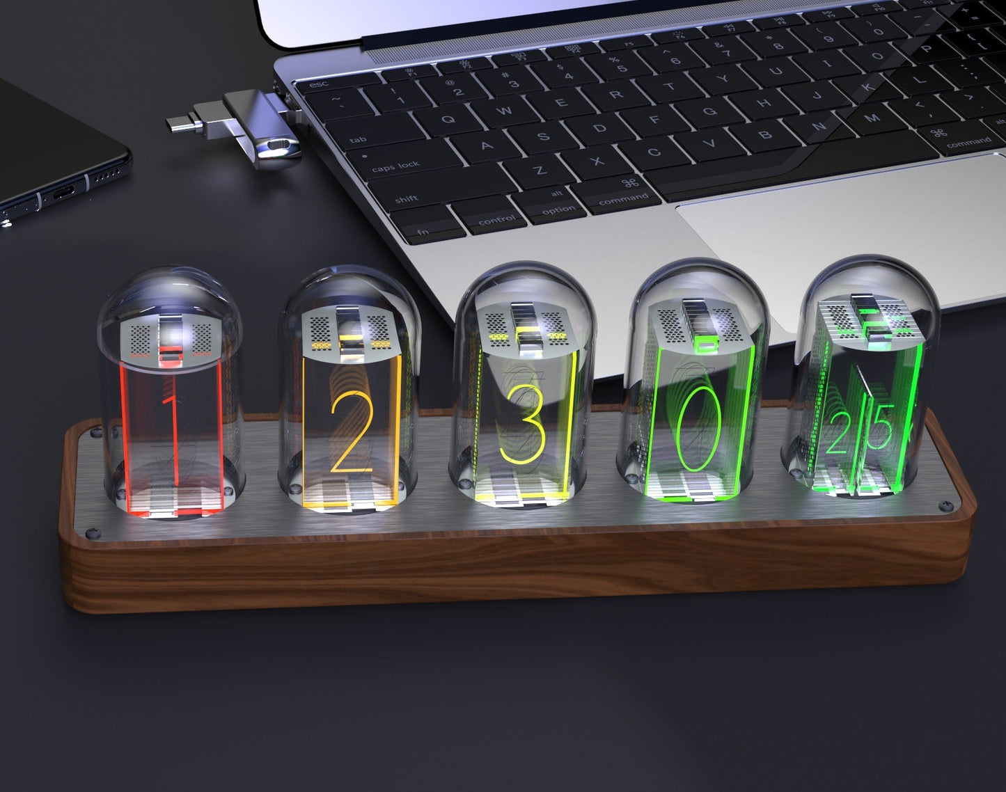 Nixie LED Tube Clock, With RGB | 5 Tube versions - Beanowa