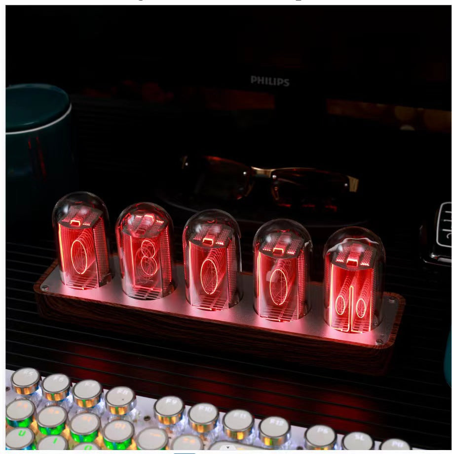 Nixie LED Tube Clock, With RGB | 5 Tube versions - Beanowa