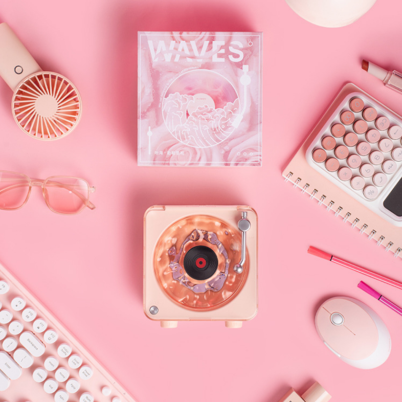 Retro Bluetooth Speakers with ambient lights projector